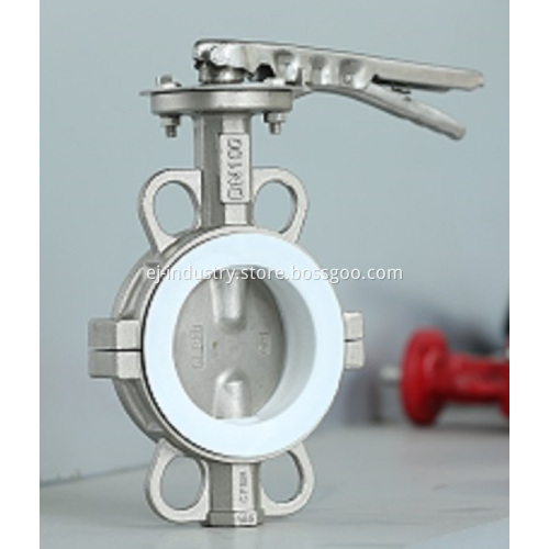 SS Body Ptfe Seat Butterfly Valve